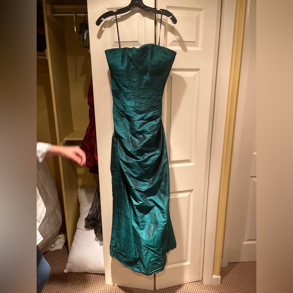 Phoebe Couture Strapless Dupioni Silk dress Size 12